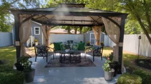 Modern Gazebo With Functional Gazebo Accessories