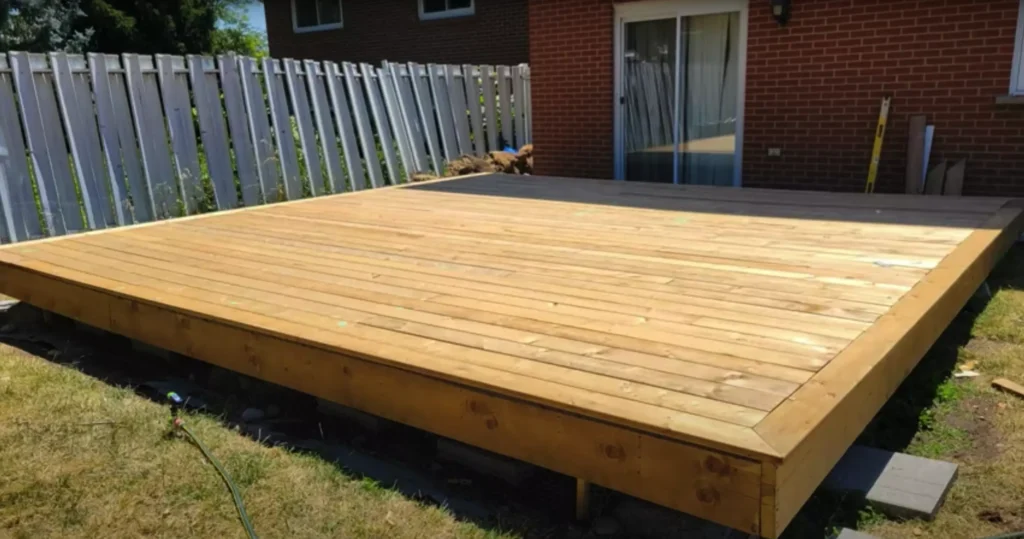 wooden gazebo deck foundation